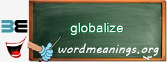 WordMeaning blackboard for globalize